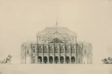 Designs Submitted by Viollet le Duc for Construction of New Opera House of Paris