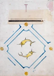 Motifs for a bathroom tile, Chateau d