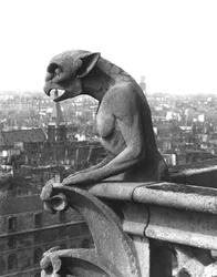 Gargoyle from the Balustrade of the Grande Galerie of the West Facade, Replica of a 12th Century Original