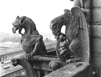 Gargoyles from the Balustrade of the Grande Galerie of the West Facade, Replica of a 12th Century Original