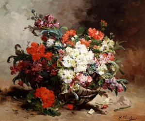 Summer Flowers in a Basket