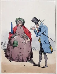 Couple of bourgeois, Jardin du Luxembourg - in "Souvenirs d