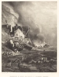 Refitting of a Ship at Low Tide