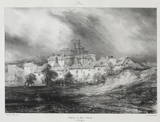 Picturesque and Romantic Voyages in Old France, Auvergne: Château de Pont-Gibaud