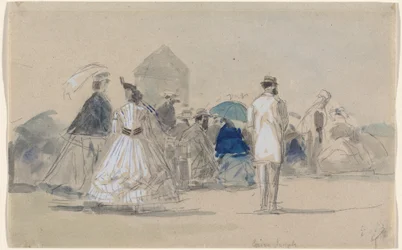 Crinolines on the Beach, c. 1865