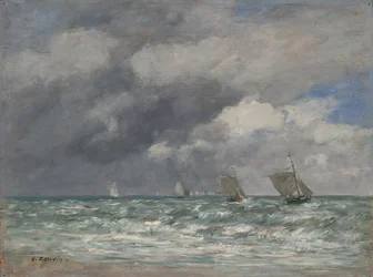 Sailboats Near Trouville