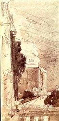 The terrace of a chateau