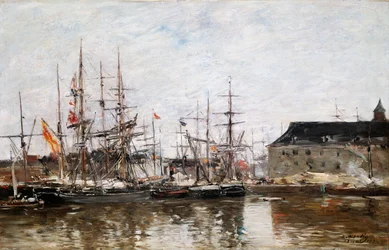 Three-Masters in Dock, Antwerp