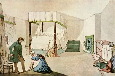 A Bedroom at an Inn, 1830, 1943