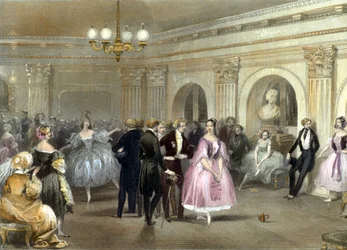 Actors from the Paris Opera, engraving
