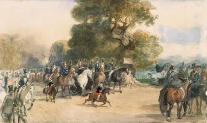 Scene in Hyde Park, c1850s