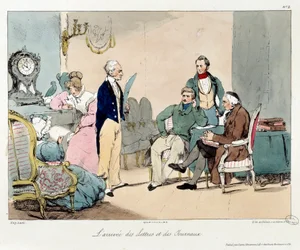 The Arrival of Letters and Newspapers. Illustration of the Book 