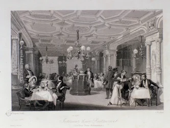 View of the interior of the restaurant 