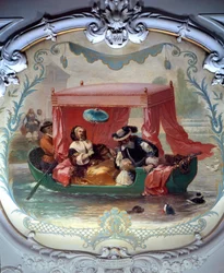 Walk on the Water. Boat with Canopy (Painting by Eugene Louis Lami)