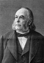 Portrait of Edmond Fremy (1814-1894), French chemist (from a photograph by Eug. Pirou). Engraving in 
