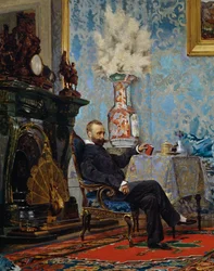 Peter Fabricci Sitting in Living Room (detail)