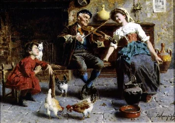 Old Man Playing the Fiddle