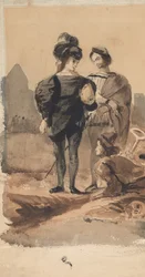 Hamlet and Horatio in the Graveyard