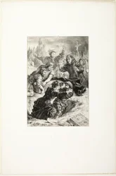 Hamlet and Laertes in Ophelia