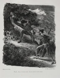 Illustrations for Faust: Faust and Mephistopheles in the Mountains of the Harz