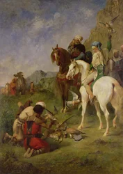 A Falcon Hunt in Algeria: The Quarry, before 1863
