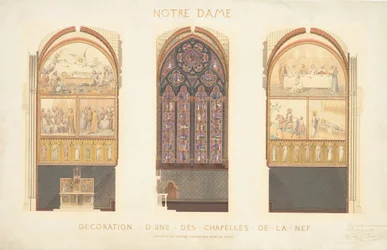 Plan for the Renovation of a Chapel in the Nave of the Cathedral of Notre Dame, Paris