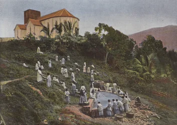 Caledonian Children at the Washhouse, Saint-Louis, Sisters