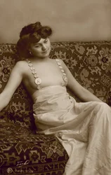 Woman wearing a risque dress