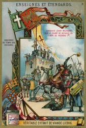 Carroccio on a battlefield of the time of Frederick I Barbarossa, 12th Century