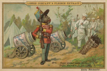 Cartoon African Guards Liebig Meat Extract Cannon
