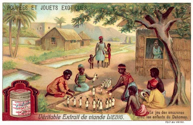 Children Playing a Game of Amazons in Dahomey