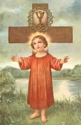 Christ Child, Cross, Crown of Thorns and Communion Chalice