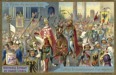 Coronation procession of an Emperor, Rome, Middle Ages