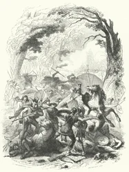Defeat of the Roman Army Under Sabinus and Cotta by the Gauls, 54 BC (engraving)