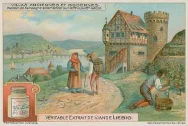 German villa on the Rhine in the 16th century