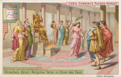 Greece, Zeus, Liebig Card, Early 20th Century