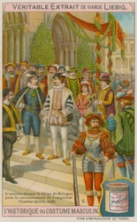 Guests Waiting Outside the Cathedral of Bologna at the Coronation of Emperor Charles V in 1536