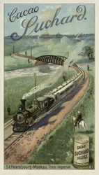 Imperial train travelling between St Petersburg and Moscow, Russia