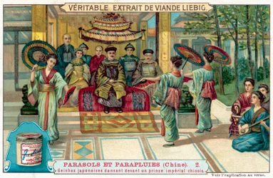 Japanese Geishas Dancing for a Chinese Prince