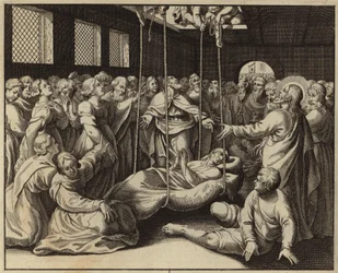 Jesus Christ healing a paralysed man