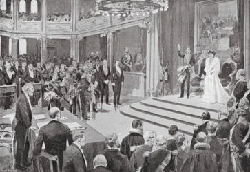 King Haakon Taking the Oath