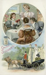 Ladies enjoying Suchard cocoa