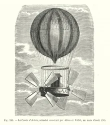 The Count of Artois, Aerostat Built by Alban and Vallet, August 1785 (engraving)