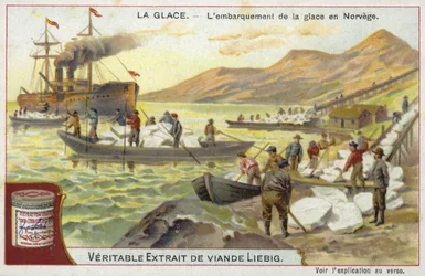 Loading Ice onto a Ship; Norway