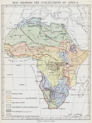 Map showing the Civilizations of Africa