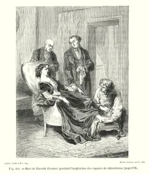 Death of Hannah Greener during Inhalation of Chloroform Vapors (engraving)