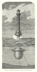Floating Lighthouse Placed at the Entrance of the Port of Liverpool (engraving)