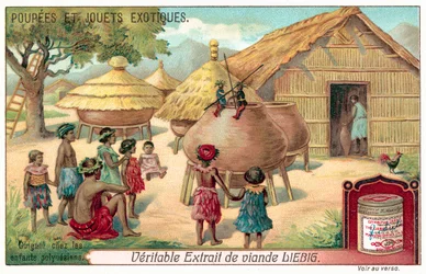 Polynesian children watching a puppet show