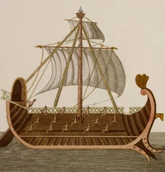 Trireme, warship used by the ancient Phoenicians, Greeks and Romans