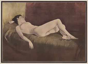 Woman lying on a bed